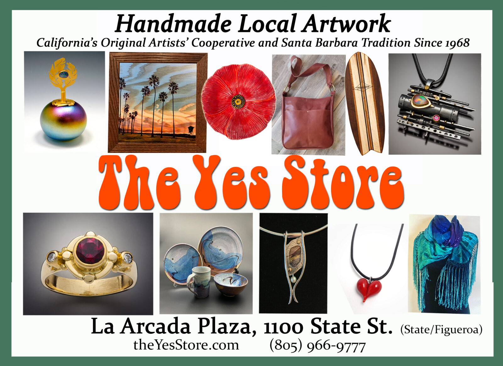 The Yes Store A Holiday Arts & Crafts Cooperative and Santa Barbara tradition since 1968